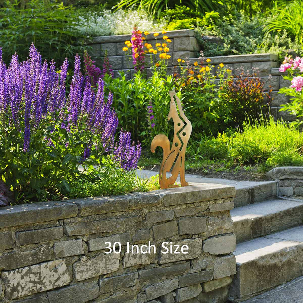 Designer Coyote Garden Statue