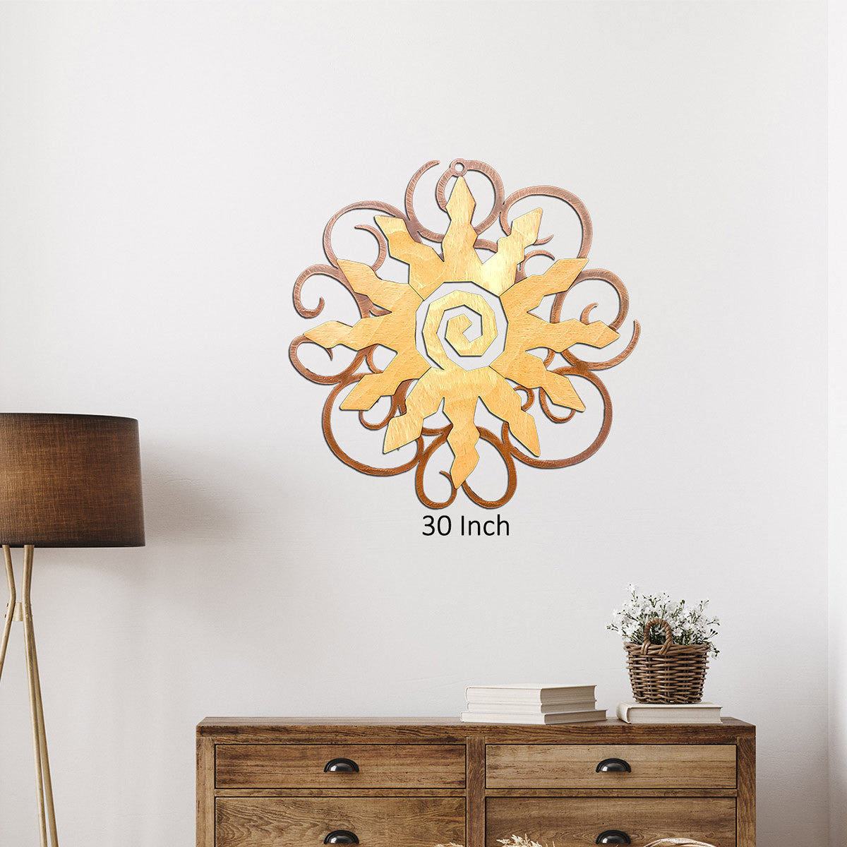 Canyon Sunburst Cutout Swirl Wall Art