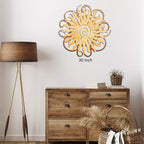 Desert Sunburst Cutout Swirl Wall Art