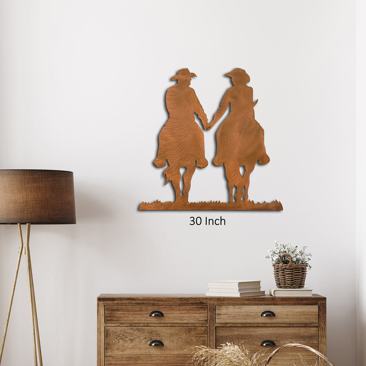 Cowboy Couple Cutout Wall Art