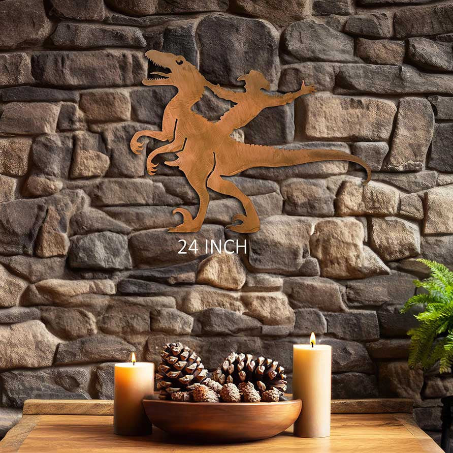 T-Rex Cowboy Cutout Wall Art