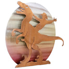 Sunset T-Rex Cowboy Cutout Wall Art