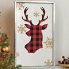Yuletide Framed Flannel Deer