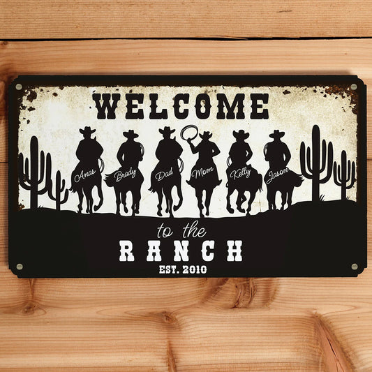 Vaquero Personalized Metal Sign