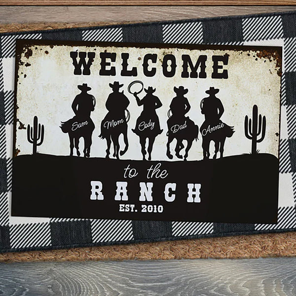 Vaquero Personalized Doormat