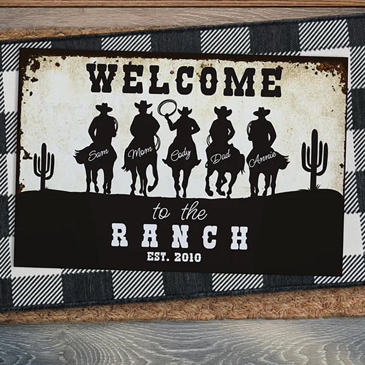 Vaquero Personalized Doormat
