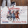 American Horses Personalized Doormat