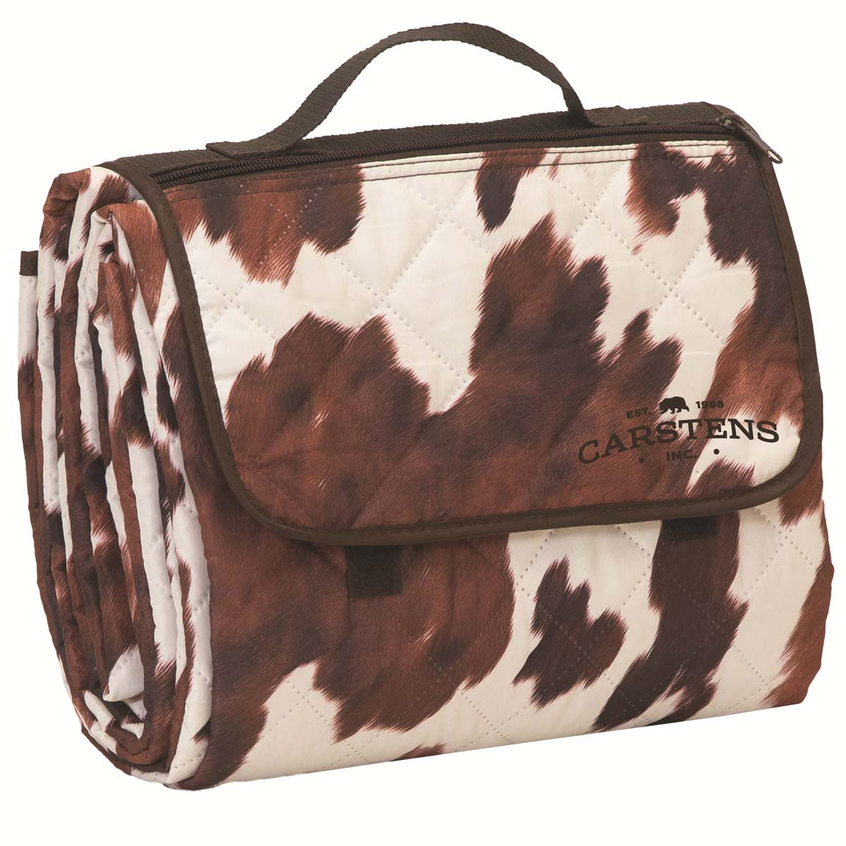 Brown Cowhide Picnic Blanket