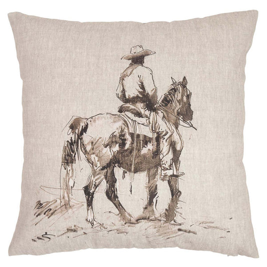 Ranch Worker Outdoor Pillow