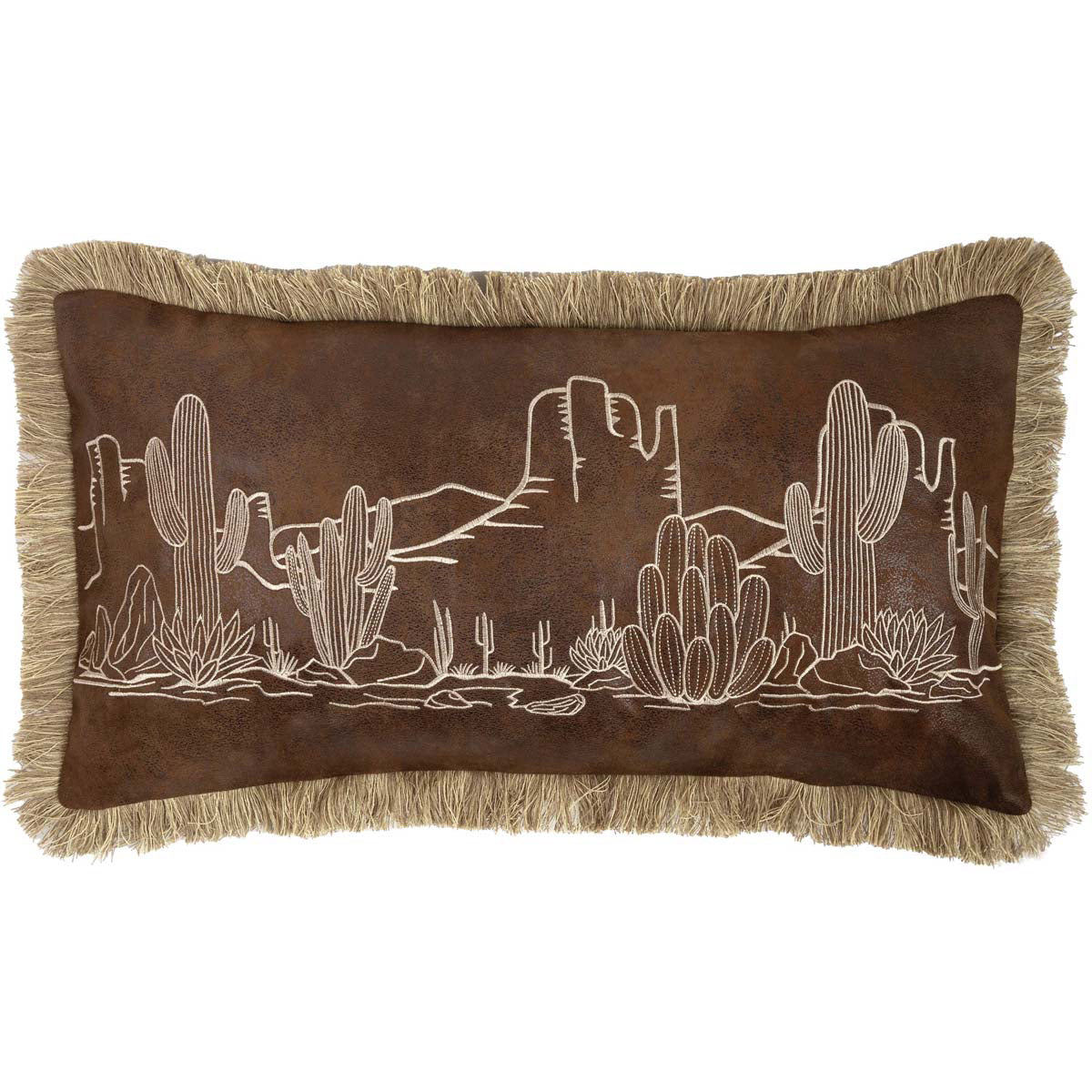 Desert Oasis Embroidered Pillow