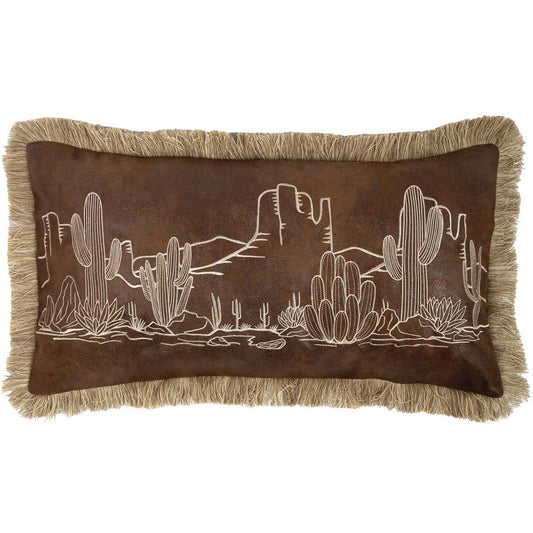 Desert Oasis Embroidered Pillow