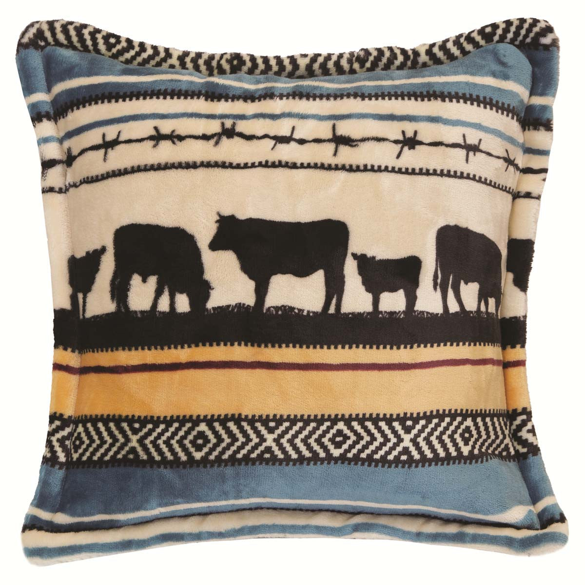 Cattle Pasture Plush Sherpa Pillow