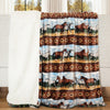 Wild Equine Plush Sherpa Throw