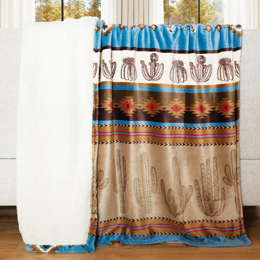 Cactus Horizon Sherpa Throw - SALE