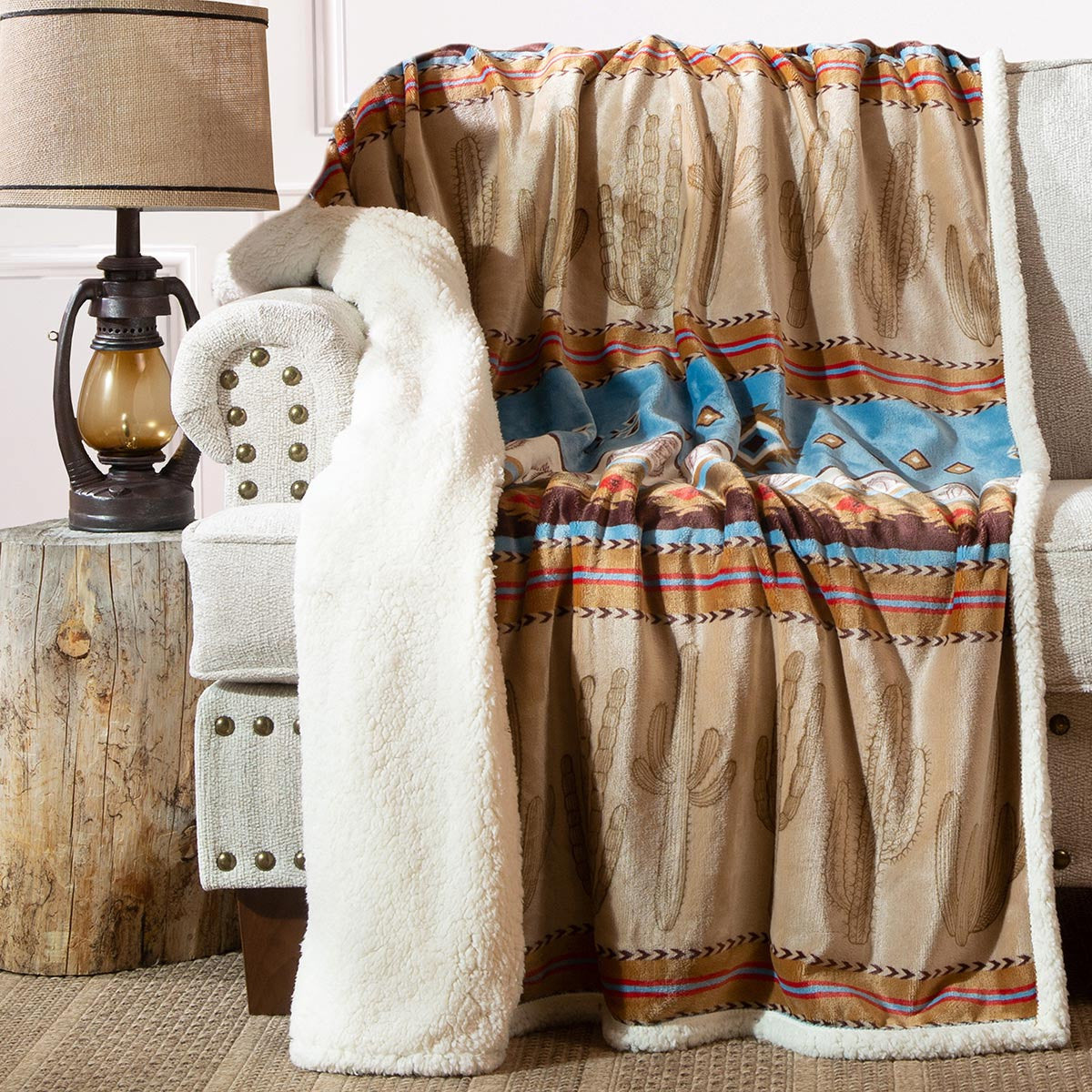 Cactus Horizon Sherpa Throw - SALE