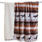 Horse Haven Plush Sherpa Throw - OVERSTOCK