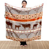 Longhorn Ranch Plush Sherpa Throw - SALE