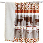 Longhorn Ranch Plush Sherpa Throw - SALE