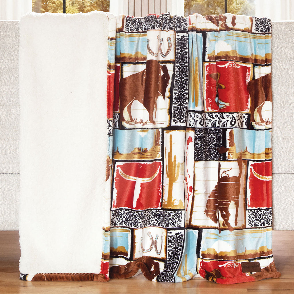 Desert Rodeo Plush Throw