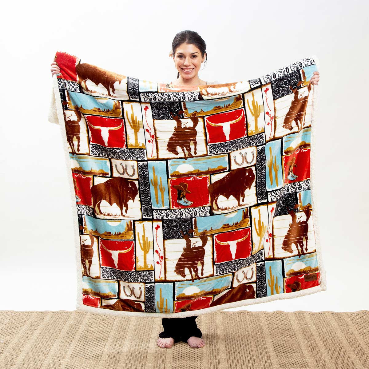 Desert Rodeo Plush Throw