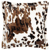 Tri Color Cowhide Sherpa Pillow