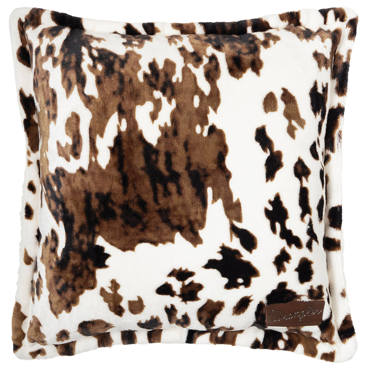 Tri Color Cowhide Sherpa Pillow