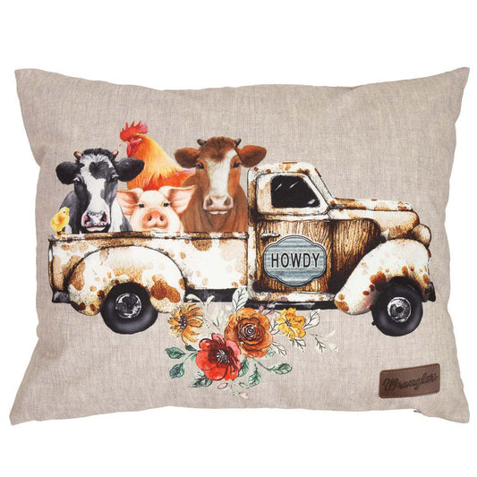 Howdy Truck Outdoor Pillow
