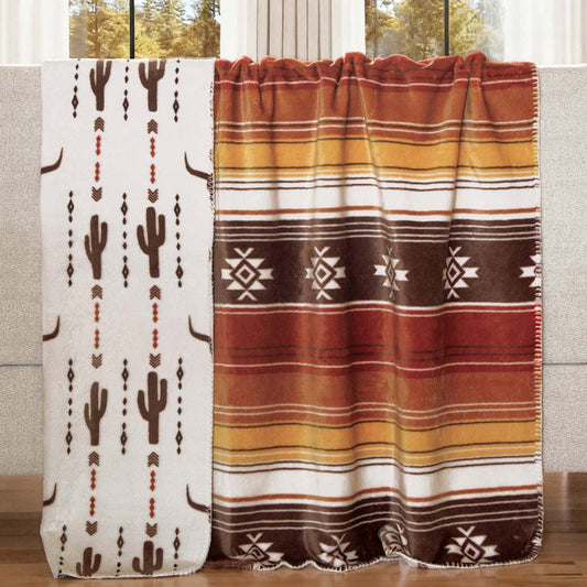 Sahara Breeze Reversible Plush Throw