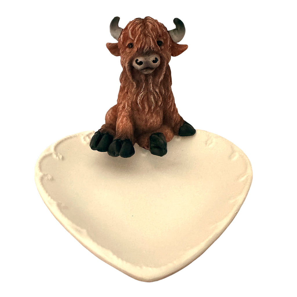 Highland Cow Trinket Tray