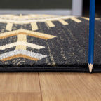 Gold Rush Diamond Black Rug - 3 x 7