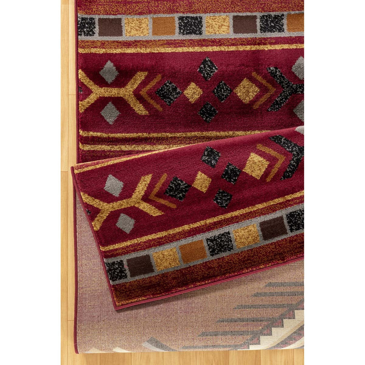 Gold Rush Diamond Red Rug Collection