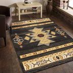 Outlaw Oasis Black Rug - 5 x 7