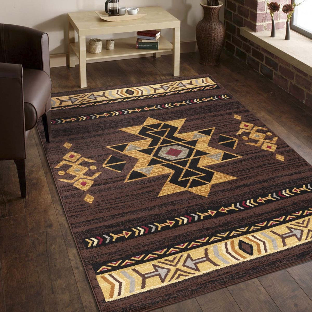 Outlaw Oasis Brown Rug - 2 x 3