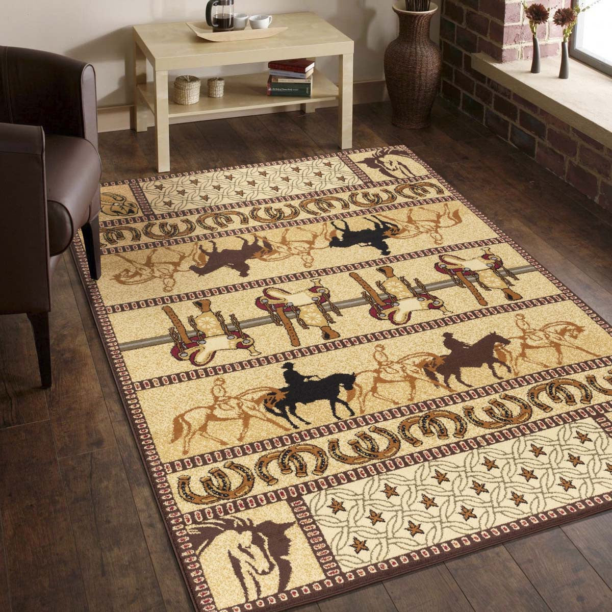 Saddle Up Cowboy Rug - 3 x 7