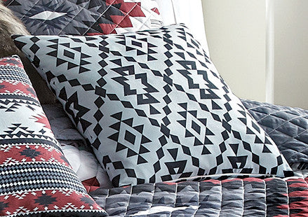Gray Skies Geometric Accent Pillow - CLEARANCE