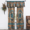 Turquoise Star & Barbed Wire Lined Drapes