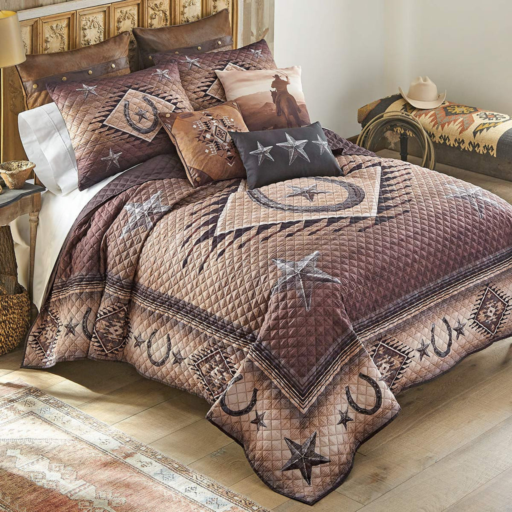 Western Star Quilt Bed Set - King