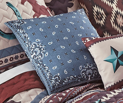Western Paisley Accent Pillow - CLEARANCE