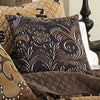 Cowboy Brands Leather Scroll Pillow