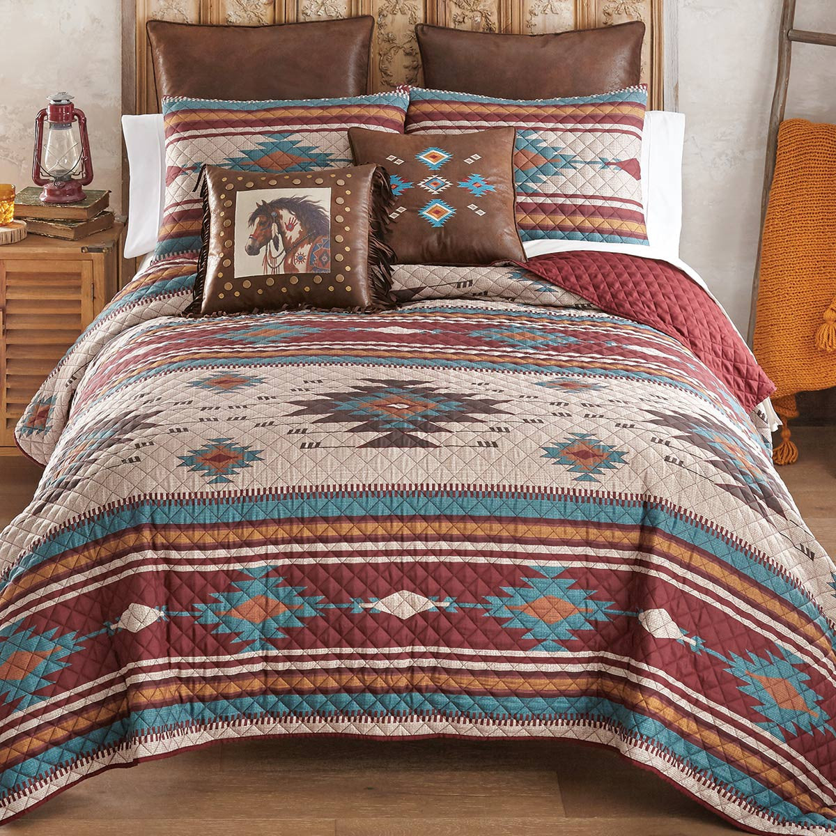 Adobe Sky Quilt Bed Set - Queen