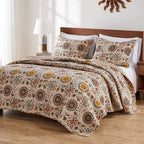 Western Medallions 3pc Quilt Bed Set - King
