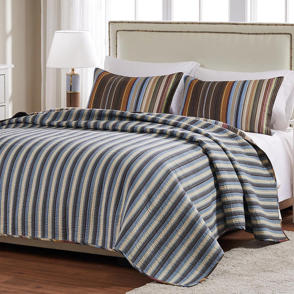 Desert Strata 3pc Quilt Bed Set - Full/Queen