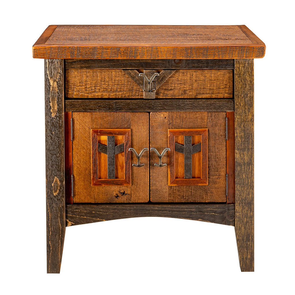 Yellowstone Dutton 2 Door 1 Drawer Nightstand