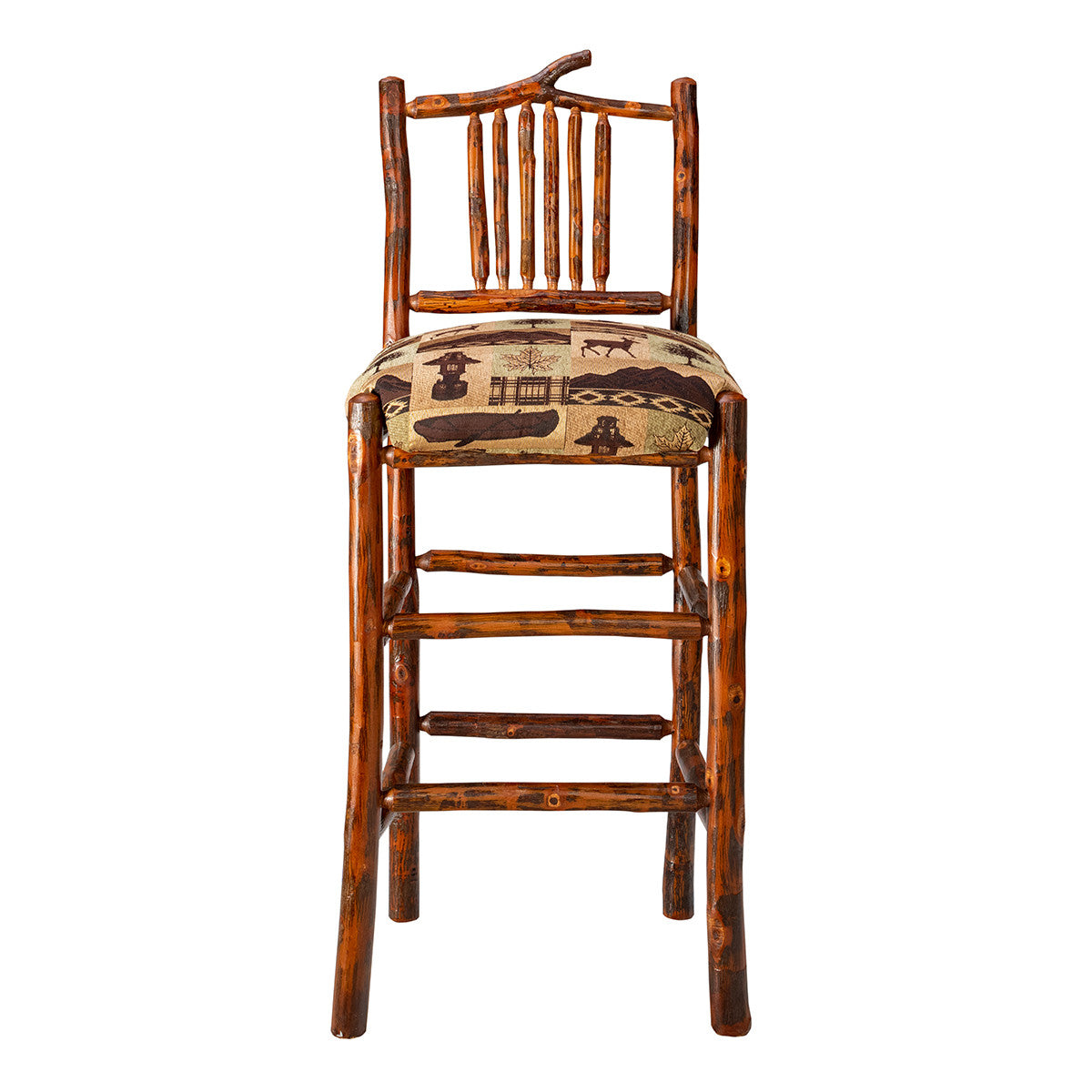 Yellowstone Gallatin Valley Spindle Barstool - Fabric Seat