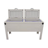 Longhorn Silhouette Double Cooler - White