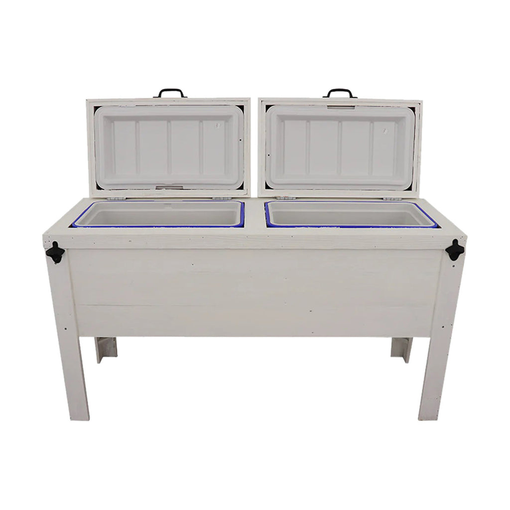 Longhorn Silhouette Double Cooler - White
