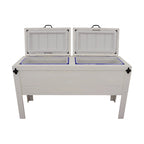 Longhorn Silhouette Double Cooler - White