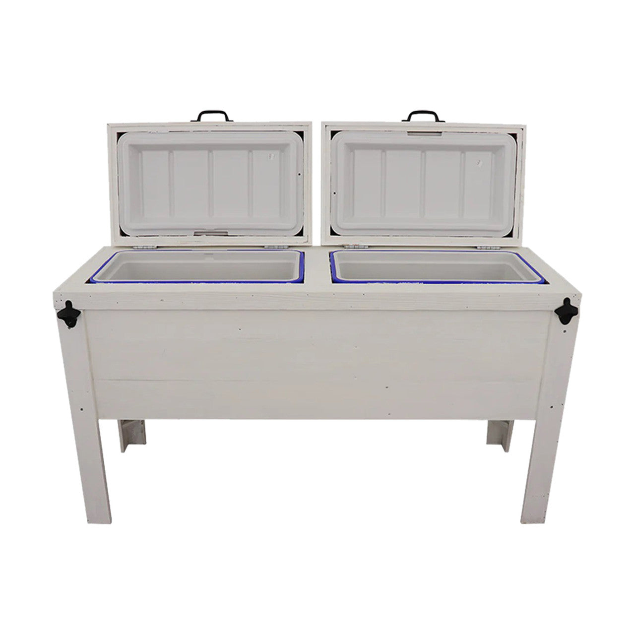 Longhorn Silhouette Double Cooler - White