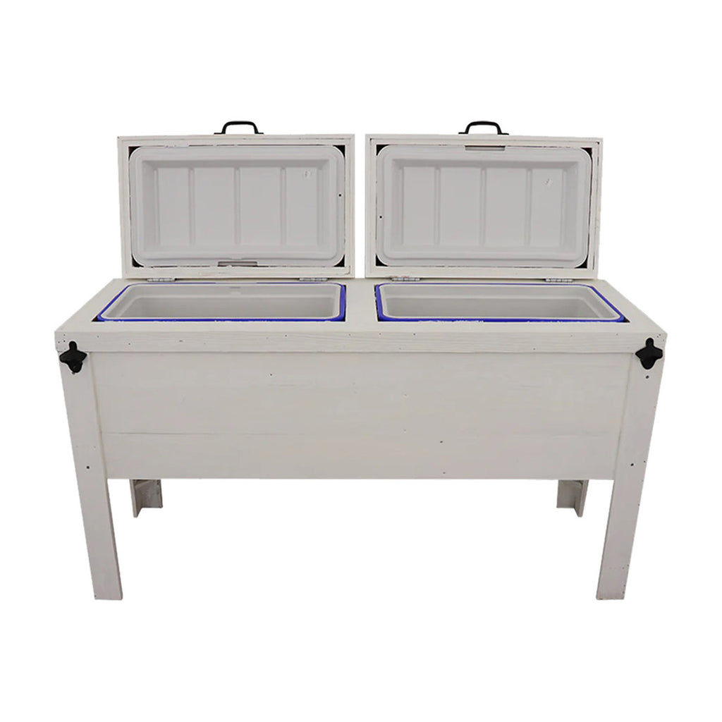 Houston Texas Double Cooler - White