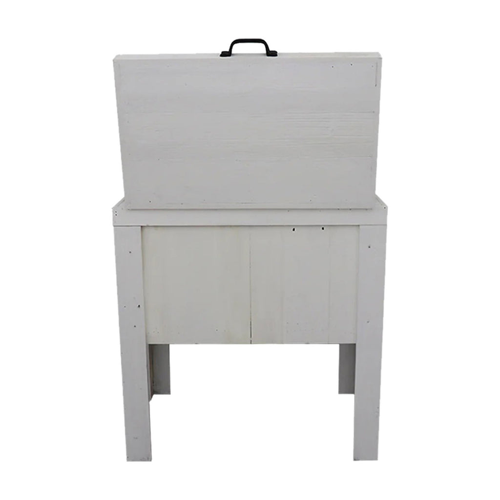 Longhorn Silhouette Single Cooler - White
